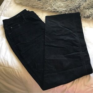 Plus Sz16W St Johns Bay Corduroy Straight Leg Jeans Black 5 Pocket Style NWOT